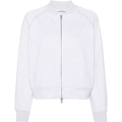 Bead-Embellished Zip-Up Sweatshirt , female, Sizes: L - PESERICO - Modalova