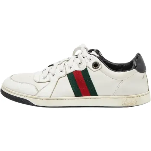 Pre-owned Leather sneakers , female, Sizes: 10 UK - Gucci Vintage - Modalova