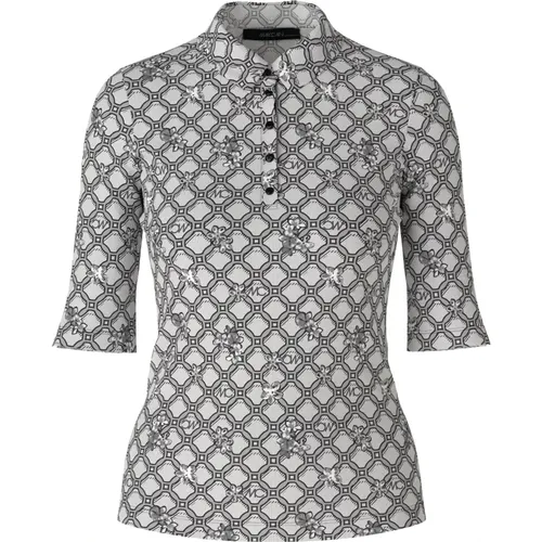 Polo-Shirt mit Logo-Kettenprint , Damen, Größe: S - Marc Cain - Modalova