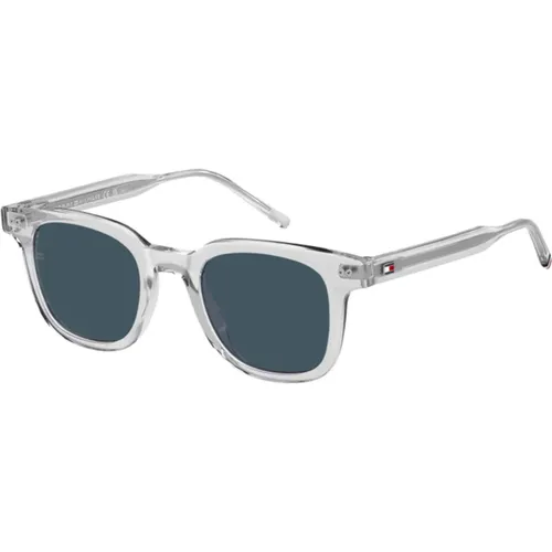 Blaue Transparente Sonnenbrille TH 2126/S , Herren, Größe: 48 MM - Tommy Hilfiger - Modalova