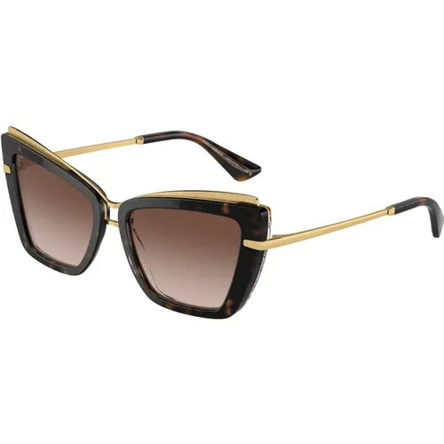 Stylische Sonnenbrille Dg4472 in Braun , Damen, Größe: 54 MM - Dolce & Gabbana - Modalova