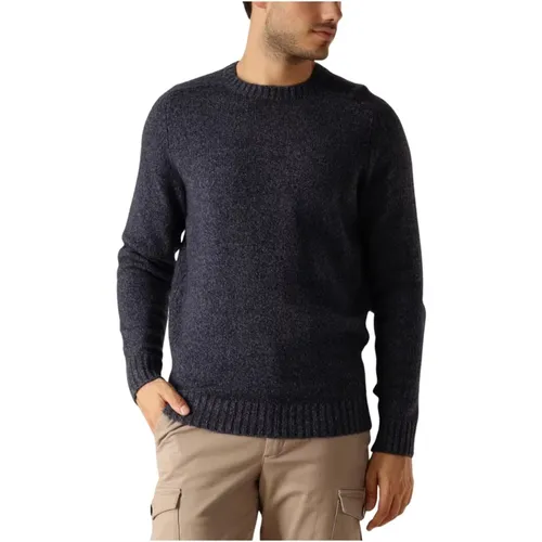 Blauer Strickpullover Crew Neck , Herren, Größe: L - Profuomo - Modalova