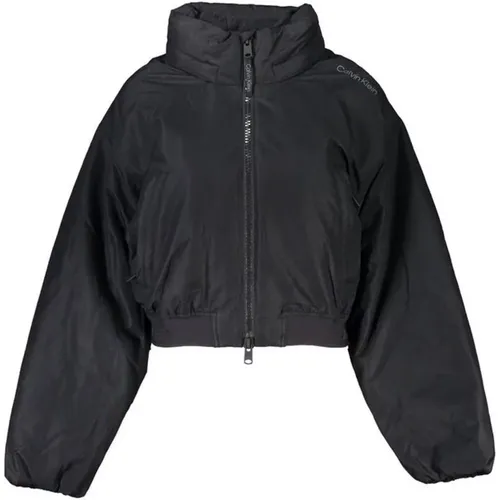 Waterproof Jacket with Removable Hood and Contrast Details , female, Sizes: L, XL, S - Calvin Klein - Modalova