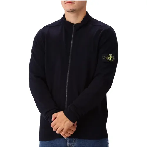 Dunkelblaue Strickjacke , Herren, Größe: L - Stone Island - Modalova