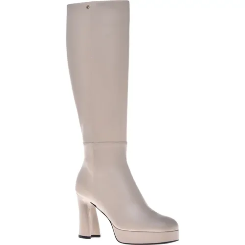 Boots in vanilla leather , Damen, Größe: 41 EU - Baldinini - Modalova