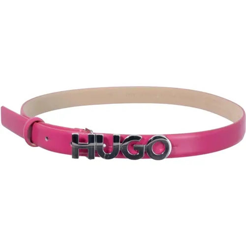 Zula Gürtel Leder Logo Fuchsia , Damen, Größe: 80 CM - Hugo Boss - Modalova