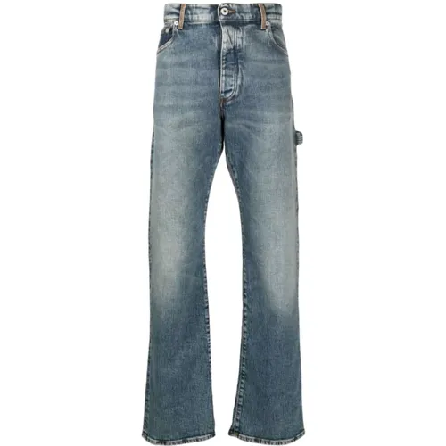 Ex-Ray Washed Denim Jeans , male, Sizes: W34 - Heron Preston - Modalova