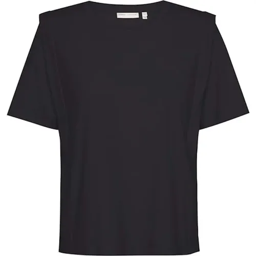 Crewneck T-Shirt with Shoulder Pads , female, Sizes: XS, S, XL, L, M - InWear - Modalova