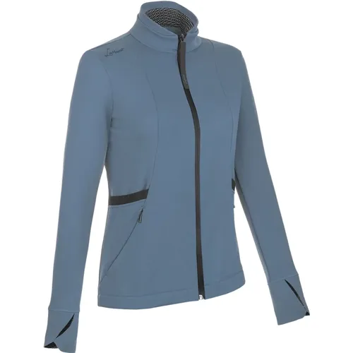 Blaue Zip Trainingsjacke , Damen, Größe: XS - LaMunt - Modalova