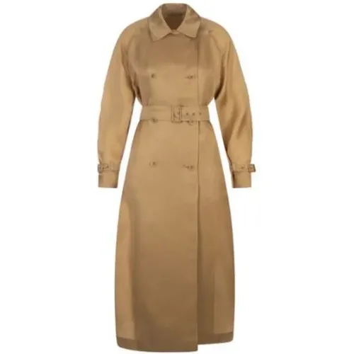 Leather Trench Coat , female, Sizes: 3XS - Max Mara - Modalova