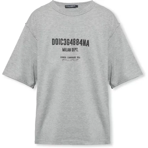 Bedrucktes T-Shirt , Herren, Größe: S - Dolce & Gabbana - Modalova