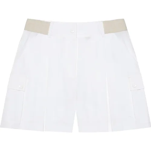 Ivory Trouser Skirt with Pockets , female, Sizes: S, L, XS, M - duvetica - Modalova