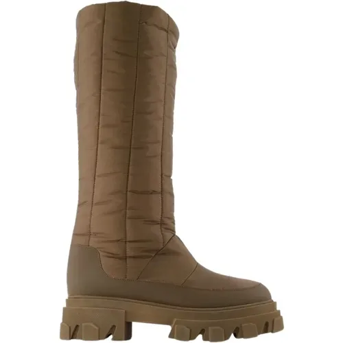 Hohe Puffstiefel in Khaki Poly , Damen, Größe: 36 EU - Gia Borghini - Modalova