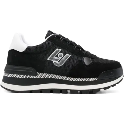 Sneakers with Knit Logo Patch , female, Sizes: 4 UK, 6 UK - Liu Jo - Modalova