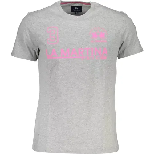 Cotton T-Shirt with Print Logo , male, Sizes: XL, L, M, 2XL - LA MARTINA - Modalova