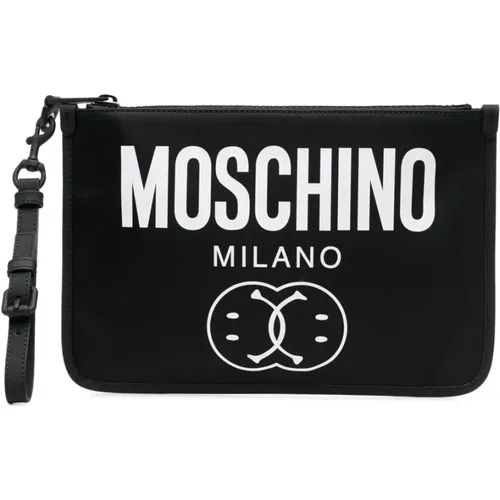 Klassische Schwarze Clutch Tasche für Frauen - Moschino - Modalova
