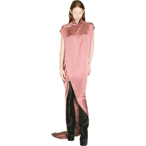 Seidenes Maxikleid mit Drapiertem Panel - Rick Owens - Modalova