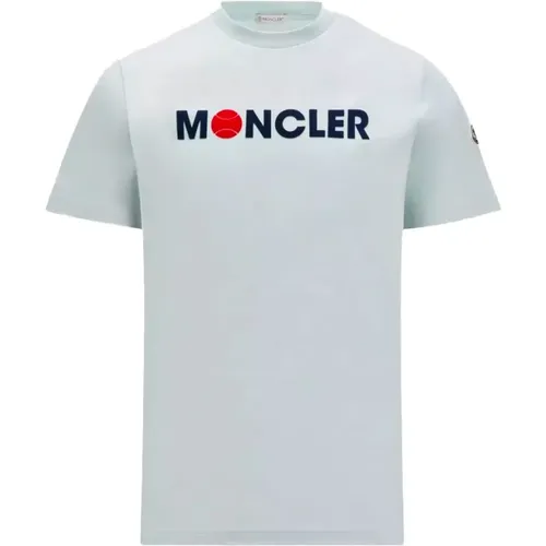 J1 091 8C00008 829Hp 870C Cotton T-shirt , male, Sizes: L, XL - Moncler - Modalova