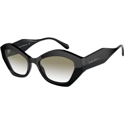 Schwarze Acetat-Sonnenbrille für Frauen - Giorgio Armani - Modalova