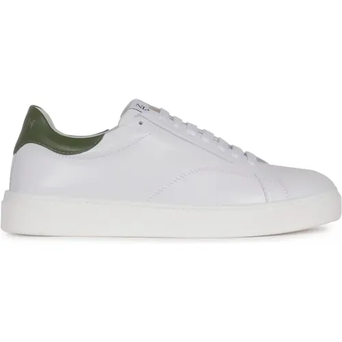 Leather Ddb0 Trainers with Embroidered Logo , male, Sizes: 7 UK, 11 UK - Lanvin - Modalova