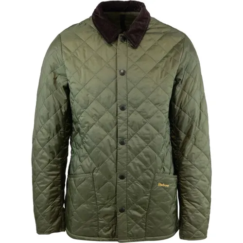 Gesteppter Samtkragen Mantel Olivgrün , Herren, Größe: 2XL - Barbour - Modalova