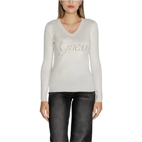 Damen Logo Pullover Herbst/Winter Kollektion , Damen, Größe: L - Guess - Modalova