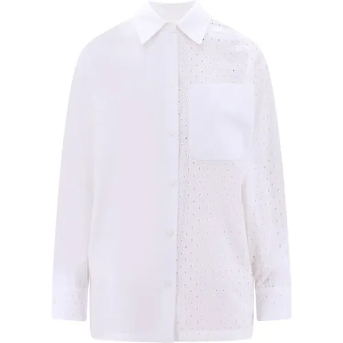 Lace Cotton Shirt , female, Sizes: S, M - Kenzo - Modalova