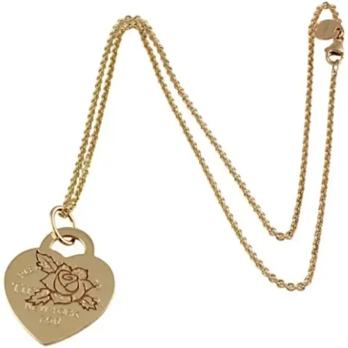 Pre-owned Rose Gold necklaces , female, Sizes: ONE SIZE - Tiffany & Co. Pre-owned - Modalova