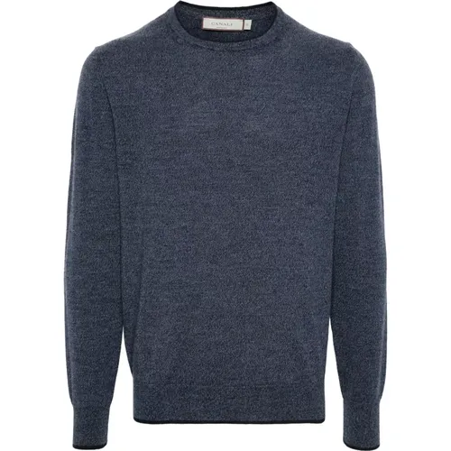 Merino Wool Crew-neck Knitwear , male, Sizes: L, 2XL, XL, 4XL, 3XL - Canali - Modalova