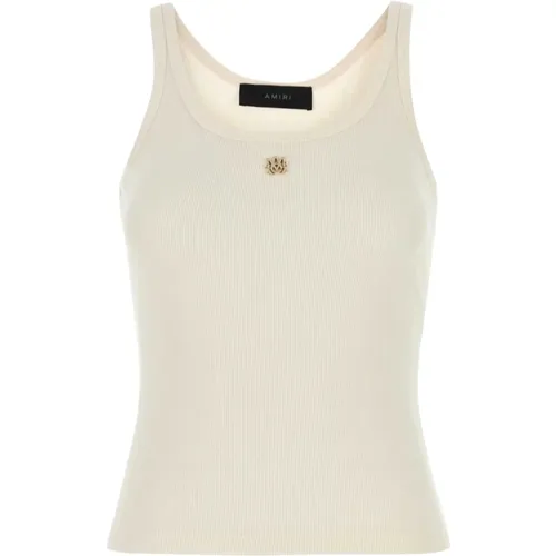 Ivory Baumwollmischung Tank Top , Damen, Größe: XS - Amiri - Modalova