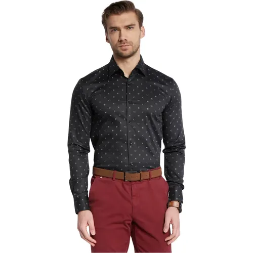 Cotton Slim Fit Shirt , male, Sizes: XL, L, M - Hugo Boss - Modalova