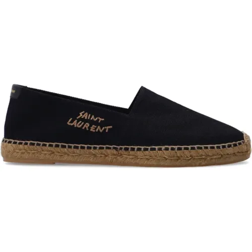 Espadrilles mit Logo , Herren, Größe: 41 1/2 EU - Saint Laurent - Modalova