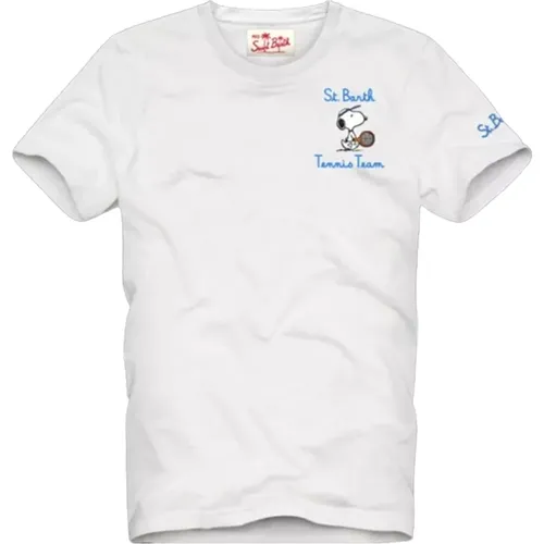 Snoopy Padel Tee Shirt , male, Sizes: L, M, XL, 2XL - MC2 Saint Barth - Modalova