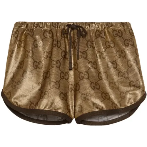 Gold-tone Maxi GG Canvas Beachwear , female, Sizes: M, XS - Gucci - Modalova