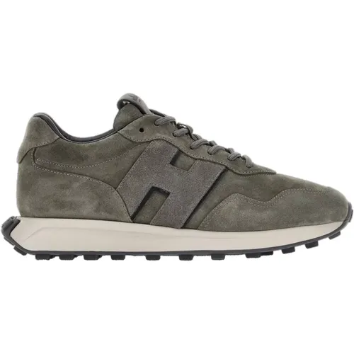 Velvet Leather Sneakers - Stylish and Comfortable , male, Sizes: 10 UK, 7 1/2 UK - Hogan - Modalova