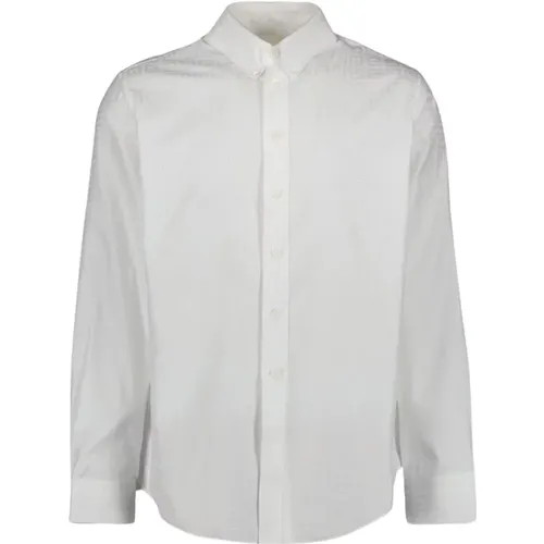 Weißes Klassisches Hemd,Weiße Baumwollhemd 4G Logo Muster - Givenchy - Modalova