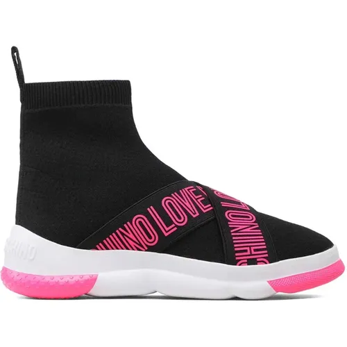Damen Herbst/Winter Elastische Sneakers , Damen, Größe: 36 EU - Love Moschino - Modalova