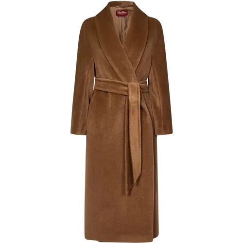 Brauner Wickelmantel Eleganter Chic-Stil - Max Mara - Modalova