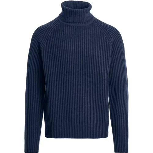 Rippstrick Hochkragen Merino Pullover , Herren, Größe: L - Parajumpers - Modalova