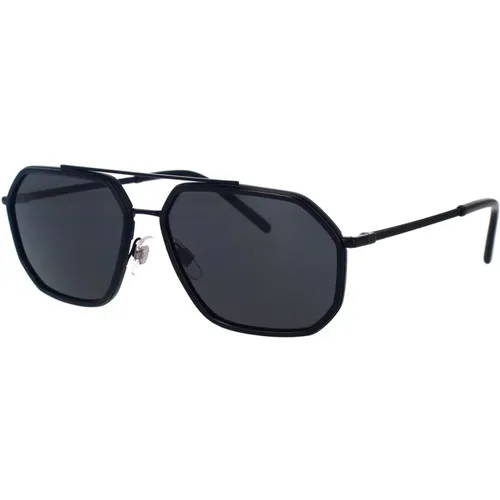 Dg2285 Sunglasses with Dark Grey Lenses , unisex, Sizes: 60 MM - Dolce & Gabbana - Modalova