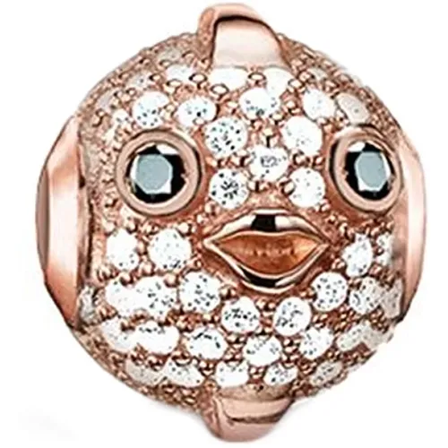 Rosegold Fugu Bead Charm Pendant , female, Sizes: ONE SIZE - Thomas Sabo - Modalova