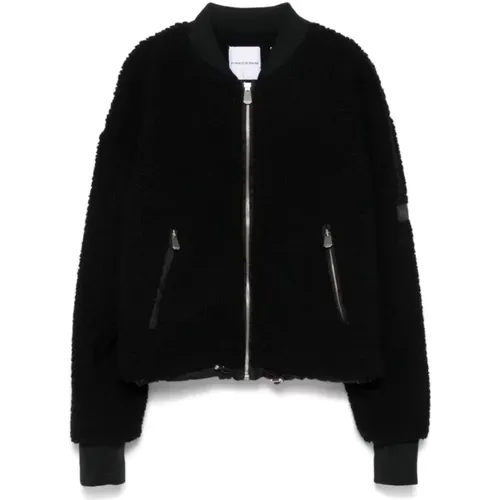 Faux Shearling Baseball Collar Jacket , female, Sizes: M - pinko - Modalova