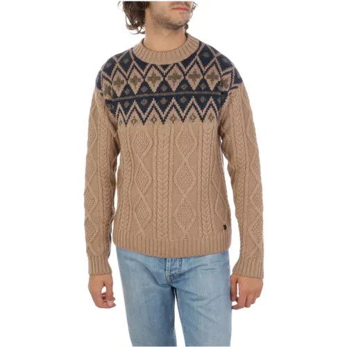 Fairisle Pullover Sweater , male, Sizes: S, L, XL, M - Woolrich - Modalova