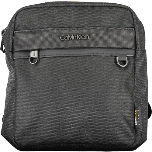 Schwarze Polyester-Schultertasche mit Verstellbarem Riemen - Calvin Klein - Modalova