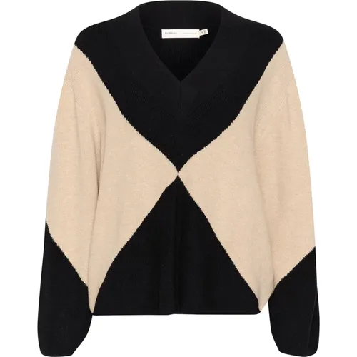 Intarsia Pullover Sweater Haze Melange/ , Damen, Größe: S - InWear - Modalova