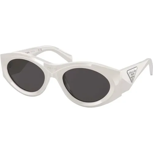 Weiße/Dunkelgraue Sonnenbrille,Schwarze/Dunkelgraue Sonnenbrille - Prada - Modalova