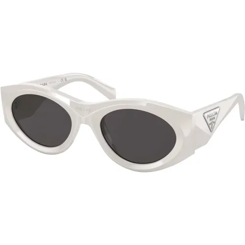 White/Dark Grey Sunglasses Prada - Prada - Modalova