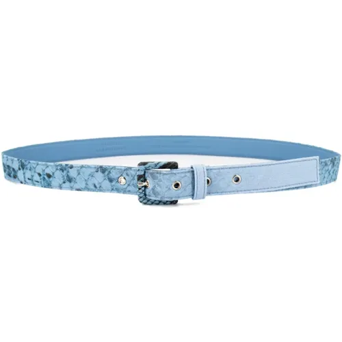 Python Print Fabric Belt with Wrapped Buckle , female, Sizes: 90 CM - Ermanno Scervino - Modalova