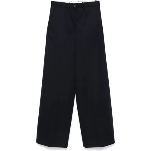 Wool Wide Leg Trousers , female, Sizes: W28, W29, W27, W26 - Nine In The Morning - Modalova