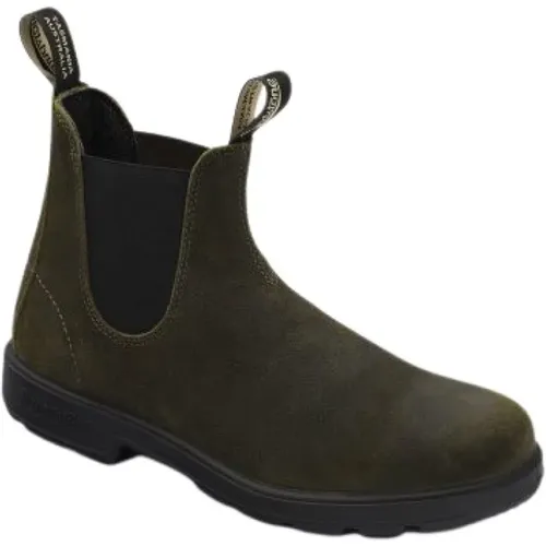 Unisex Olivgrüne Wildleder Chelsea Stiefel , Damen, Größe: 36 EU - Blundstone - Modalova